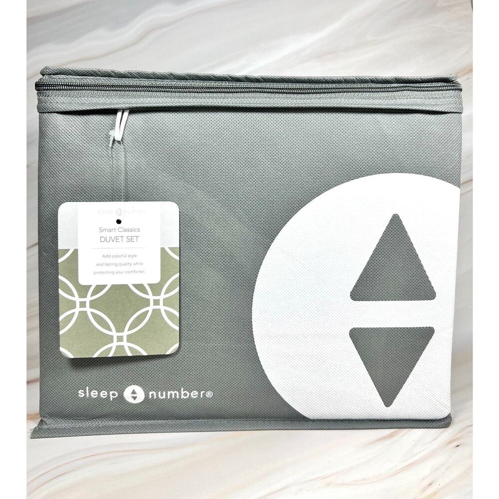 Sleep Number Gray Duvet Cover Set